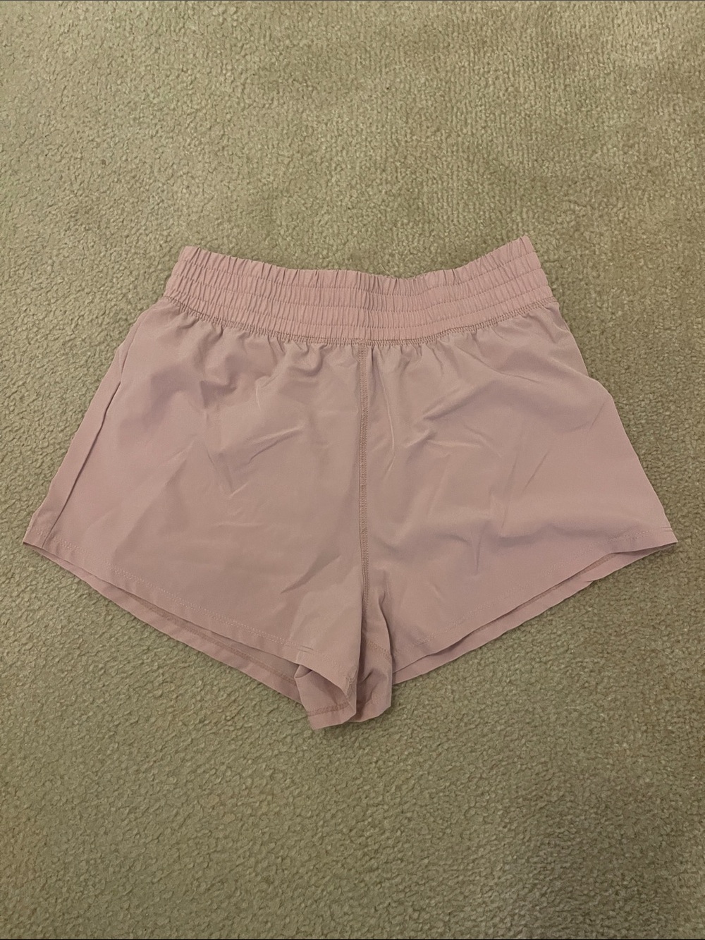 90 Degree By Reflex Mauve Pink Athletic Shorts with Elastic Waistband